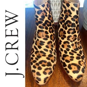 J. Crew Animal Print Ankle Booties
